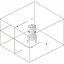 Схема лучей лазерного уровня Bosch GLL 2-50 Prof + BT 150
