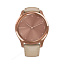 Часы gps  Garmin Vivomove Luxe розовое золото со светло-песочным кожаным ремешком