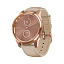 Часы Garmin Vivomove Luxe розовое золото со светло-песочным кожаным ремешком