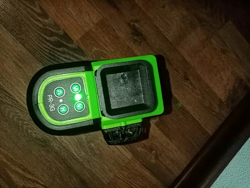RGK PR-3G + штатив, приемник, рейка - лазерный нивелир 3d с зеленым лучом