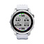Часы для спортсменов Garmin Fenix 7S серебристый с белым силиконовым ремешком