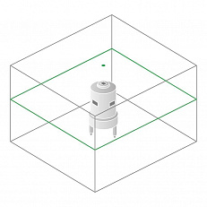 Схема лучей лазерного уровня Bosch GRL 300 HVG Prof, зелёный лазер