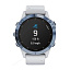 Часы для бега Garmin Fenix 6 Pro Solar синий минерал с белым ремешком