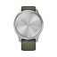 смарт Часы Garmin Vivomove Style серебристый с травяным силиконовым ремешком
