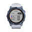 Часы для спортсменов Garmin Fenix 7X Sapphire Solar титановый синий минерал DLC с белым ремешком