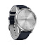 smart Часы Garmin Vivomove Luxe серебристый с темно-синим кожаным ремешком