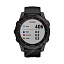 Часы для спортсменов Garmin Fenix 7 Sapphire Solar титановый черный DLC с черным ремешком