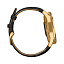 Смарт-часы с gps  Garmin Vivomove Luxe золотистые черные с кожаным ремешком