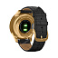 Смарт-часы Garmin Vivomove Luxe золотистые черные с кожаным ремешком