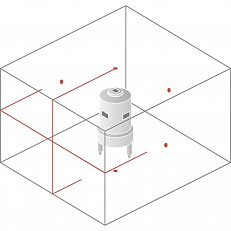 Схема лучей лазерного нивелира Vega MIX
